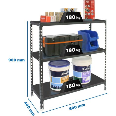 Simonrack SIMONCLICK MINI Metallregal Anthrazit 3 Regale