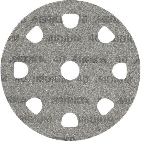 MIRKA Disques abrasifs auto agrippant Ø225 mm Iridium Styro Grain 40-80 (25 pcs) - x 25 - 40 - 225 mm