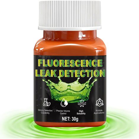 Fluorescéine, Detecteur de Fuite Piscine, Détection Fuite, Détecteur de Fuite Piscine, Positionnement Précis, Adapté à Détection Canalisations D'Évacuation, Piscine, 30g (1/5)