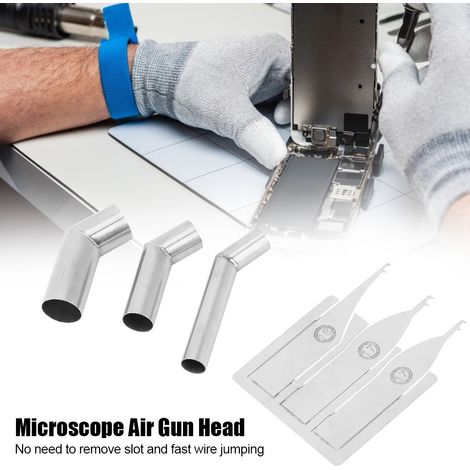 Buse de soudage pour microscope, tête de pistolet à air chaud de réparation électronique avec outil de câblage (1/5)