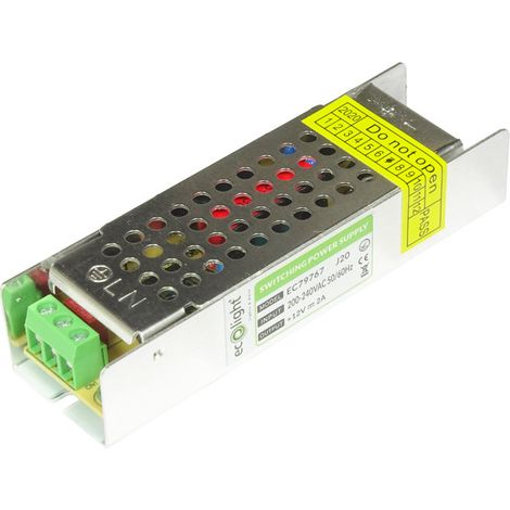 Alimentatore LED Slim 25W 12V 2A IP20 100x30x21 Ecolight (1/2)