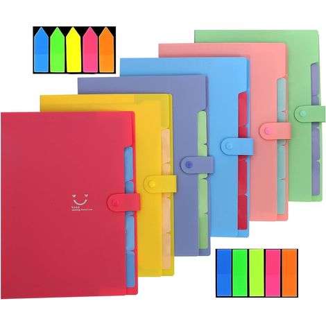 6 Pièces Range Document Bureau, Extensible Pochettes pour Documents Trieur a4 Extensible avec 5 Compartiments Organiseur Documents Imperméable Dossiers de Fichiers Accordéon Organiseur (1/5)