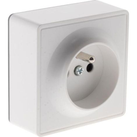 Zenitech Vulco presa elettrica a muro bianca