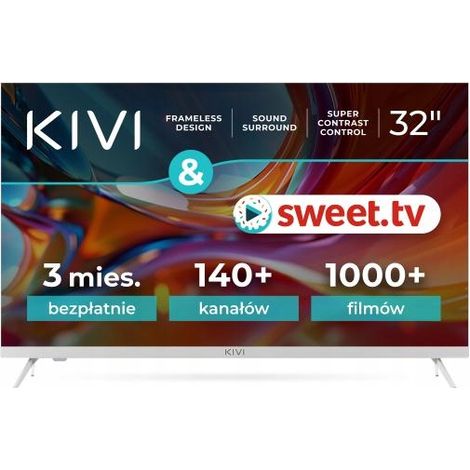 KIVI 32H750NW 32" HD Ready Android TV DVB-T2 LED-Fernseher Weiß