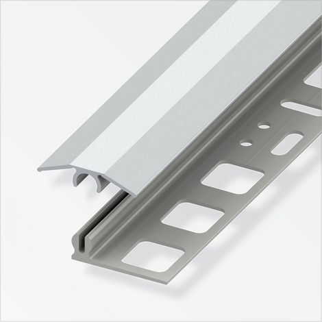 alfer Übergangs-Profil 1 m, 25 x 7 mm Alu eloxiert Edelstahl Optik Übergangsprofil (1/2)