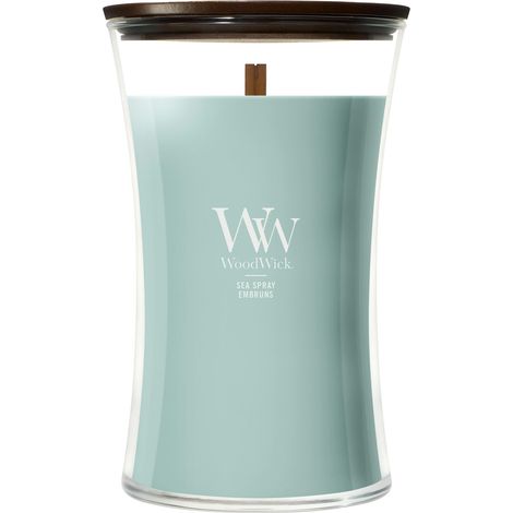 Candela a clessidra grande Sea Spray 609g Blu WoodWick