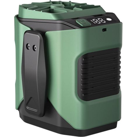 1 Ventilateur de taille, 100 vitesses, batterie 3600mAh, charge USB-C, écran LED, clip mains libres, bureau extérieur (1/5)