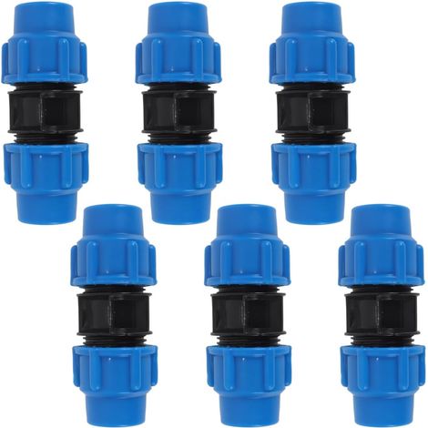 Lot de 6 raccords de tuyauterie en plastique PEHD de 25 mm, adaptés aux environnements difficiles et à la sécurité de l'eau potable (1/5)