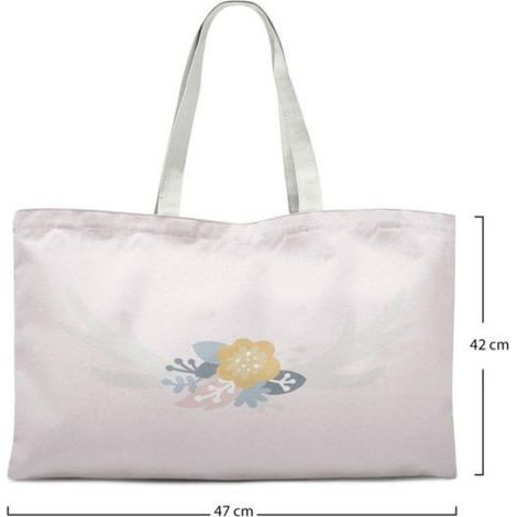 Sac Shopping - Toile De Coton - 47 X 42 Cm - Rose - 70 G - 1 Piece (1/4)