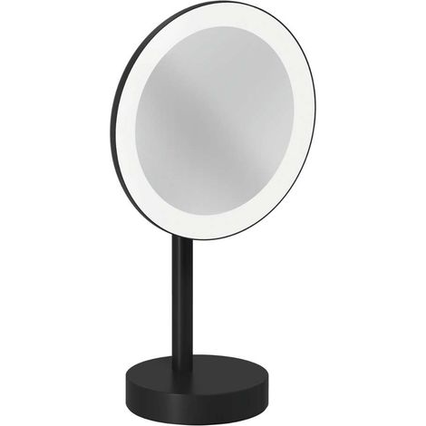Kludi Vela R - Miroir cosmétique avec éclairage LED, noir mat 5899539F (1/2)