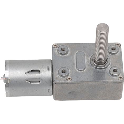 Moteur à engrenages CC micro à couple élevé, réducteur de vitesse à turbine, autobloquant et réversible, 12 V, arbre M8 x 33 mm, 150 tr/min (1/5)