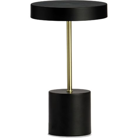 Lampe à poser vintage métal noir et doré -18x18x30cm (1/3)