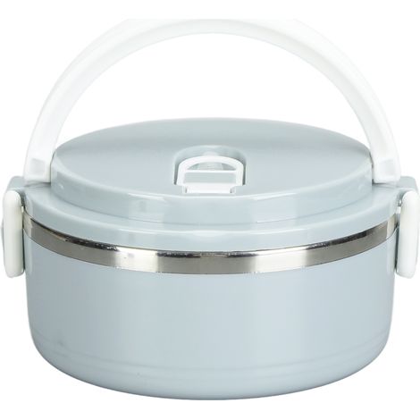 Tragbare Bento-Lunchbox aus Edelstahl 304, Thermozylinder, Lunchbehälter, Aufbewahrungsbehälter für Lebensmittel, ideal für Schule, Büro und Outdoor, einlagig, nordischblau (1/5)