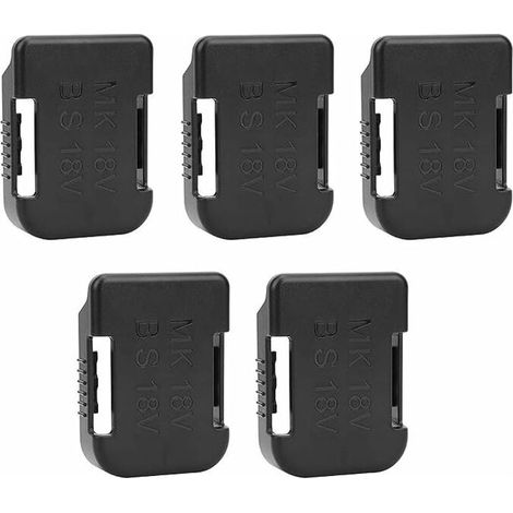 5 pièces support de stockage de batterie support d'étagère fente de ceinture 9,5 x 7 x 2,5 cm(noir) (1/5)