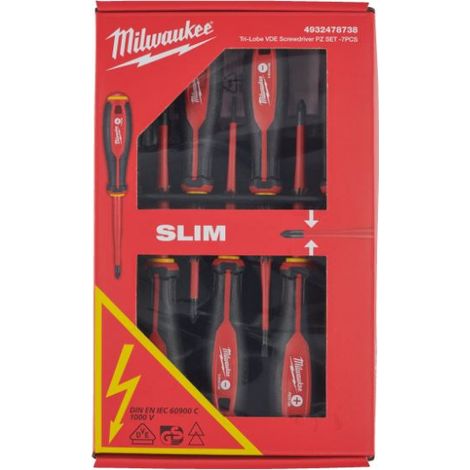 Juego de 7 destornilladores Milwaukee VDE1
