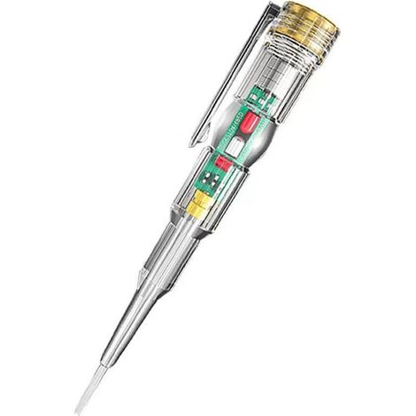 Smart Waterproof Voltage Tester Pen Power Supply Voltage Detector Electricity Detector Test Pencil with High Brightness LED Light Electrical Indicator Tool with Screwdriver - 1 PCS - 1 PCS (1/5)