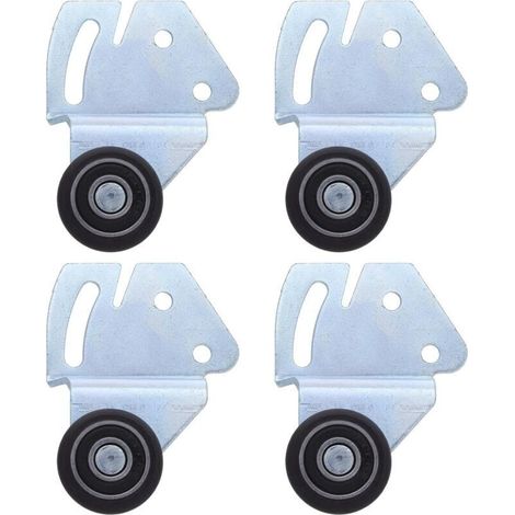 Set di 2 rulli per porte scorrevoli in nylon per armadi, set di rulli silenziosi e robusti, binario di guida compatibile con armadi e porte di guardaroba, accesso fluido e
