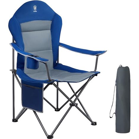 Lightweight Folding Camping Chair with Cup Holder and Carry Bag for Garden Fishing 88 x 60 x 109 cm (1/5)