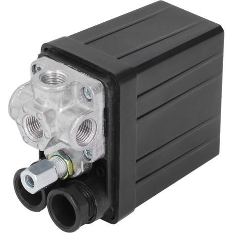 Pressostato per compressore d'aria, valvola automatica a 4 fori, accessorio 90-125PSI 220V 380V-Crezuo