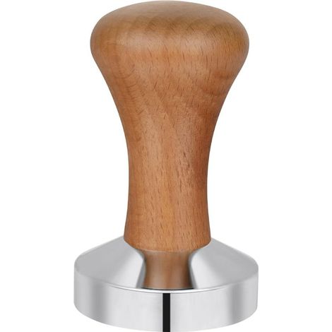 51 mm Edelstahl-Kaffeepresse, Kaffeemühle, Espressopresse, Kaffeesabotage-Werkzeug, Küchenzubehör mit Holzgriff, für Büro, Zuhause, Partys