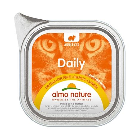 Almo Daily Menu Senza Glutine Gatto, in Vaschetta 100gr - Pollo