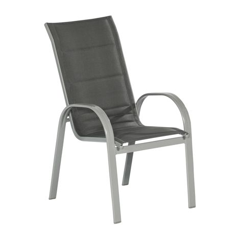 Amalfi Stapelsessel 2er Set Aluminium/Textil