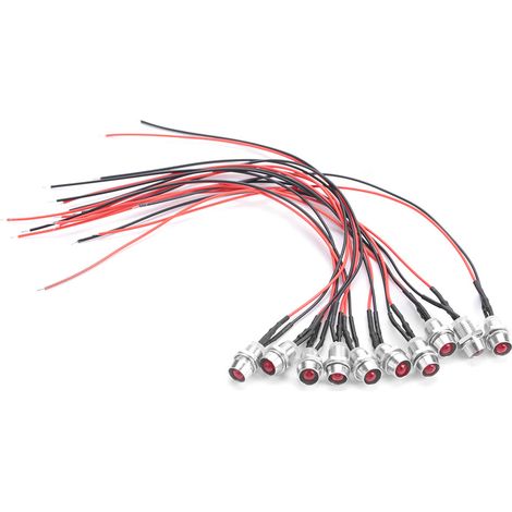 10 vorverdrahtete 12V 8mm LED-Lampen mit Dauerlicht, ultrahell und transparent (02) (1/5)