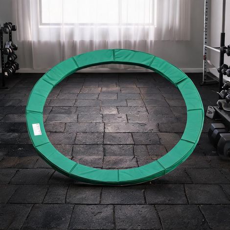 Trampoline 366 cm protection de bord PVC 500D mousse EPE vert (1/5)