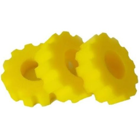 CPF-1500 / GPF-1500 / TFP 5000 Mousse filtrante Bassin – Mousse filtrante pour Filtre Bassin, Médias filtrants de Remplacement (3 x Jaune Fin, Ø 185 mm) (1/5)