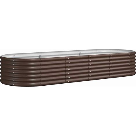 Maison Exclusive - Jardinera arriate acero galvanizado marrón 224 (1/5)