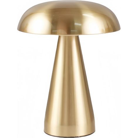 Gold Lampe Champignon.Lumière Champignon Doré.Lampe De Table Rechargeable pour Bureau De Chambre À Coucher.veilleuse À Gradation Tactile avec Fonction De Lampe De Bureau