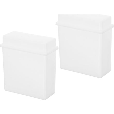 Lot de 2 Bocaux de Coloration Plastique Blanc pour Lames de Microscope avec Support, Réservoir Vertical Compact Résistant aux Produits Chimiques, Accessoires Laboratoire (1/5)