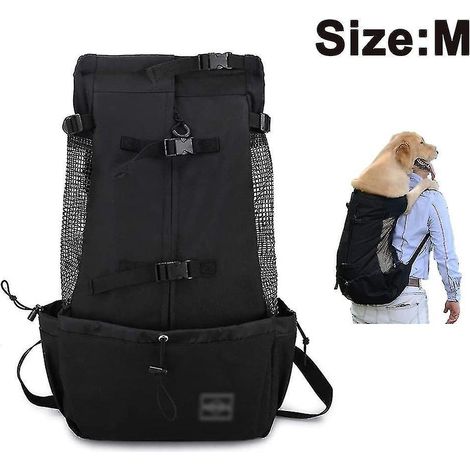 Sac à dos de transport pour chiens de petite et moyenne taille, noir (1/5)