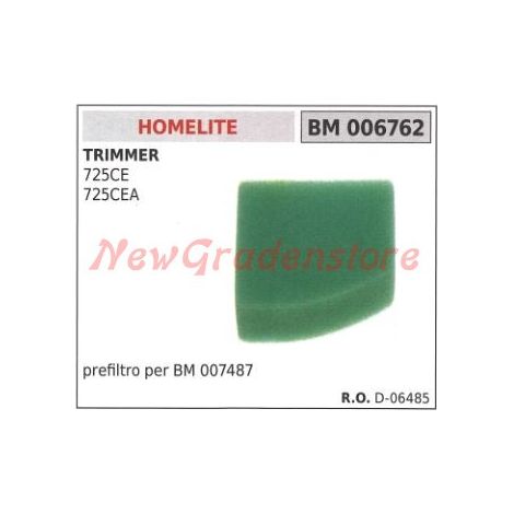 Filtro aria HOMELITE trimmer 725CE 725CEA 006762