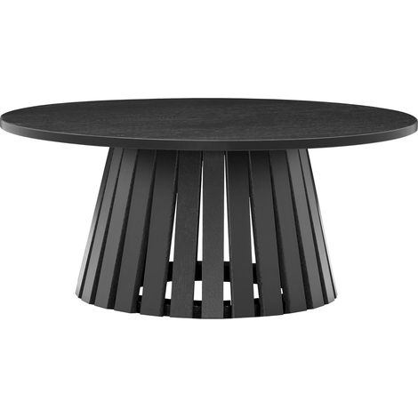 LIVTavolino rotondo 80cm in stile scandinavo nero (1/5)