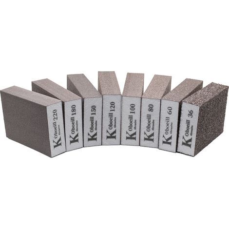 Set mit 12 hochdichten Schleifschwämmen – Körnungen 60/80/100/120/180/220 – Waschbar und wiederverwendbar – Zum Schleifen von Holz und Metall (1/5)