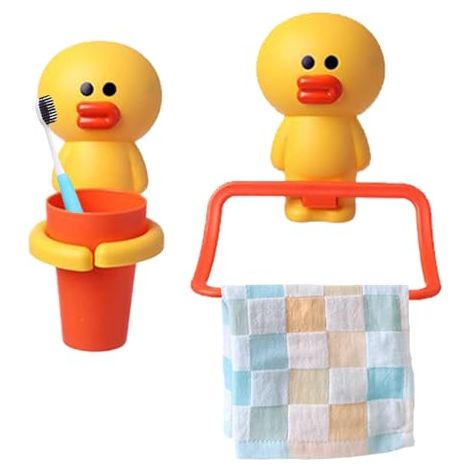 Porte-brosse à dents pour enfants, porte-serviettes pour enfants, animaux de dessin animé, porte-brosse à dents sans perçage, pour bébés (1/5)