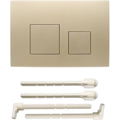 Plaque de déclenchement pour WC Compatible avec sigma01 sigma10 sigma20 sigma21 sigma30 sigma50 sigma60 Plaque de déclenchement en plastique pour chasse d'eau à 2 débits (Or) (1/5)