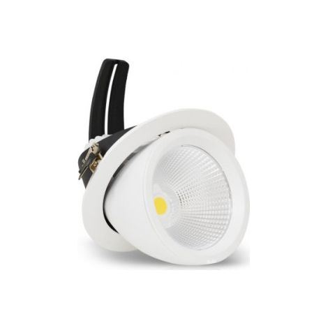 Spot LED Escargot Rond Orientable 60W 4000K + Alimentation Electronique (1/3)