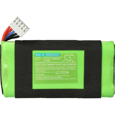vhbw Akku kompatibel mit JBL BassPro Go Lautsprecher Boxen Speaker (2000 mAh, 10,8 V, NiMH)