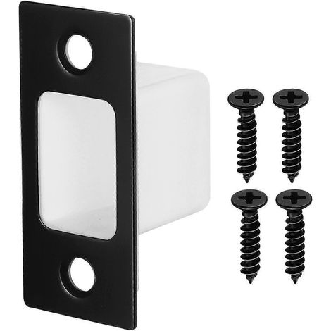 Quincaillerie de porte : pêne dormant, gâche ronde, design minimaliste, acier inoxydable, installation facile, usage en bureau. (1/2)