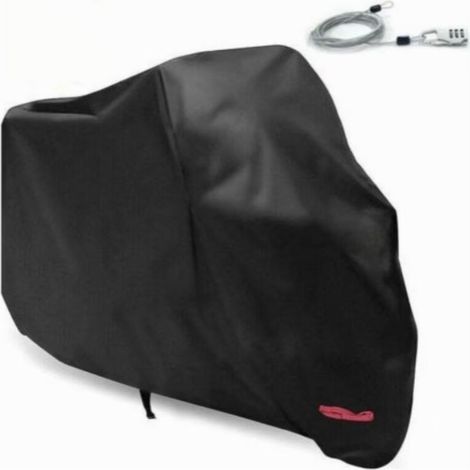 VURAHOME – XL Motorradabdeckung 245x105x125cm Schwarz – Motorradschutz – Garage/Outdoor – Faltbar, wasserdicht, für Harley/Honda/Suzuki – Für Motorradbesitzer (1/5)