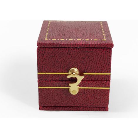 Boîte à bagues vintage bijoux présentoir organisateur boîte sortie en cuir PU(rouge)