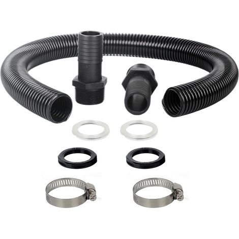 Kit de Raccordement Tuyau de Descente Recuperateur d'eau Pluie,ave 1m 38 mm Tuyau de Connexion et Accessoires Montage,Kit Raccordement pour Raccord 2 Bout Eau,Réservoirs d'eau,Barils de Pluie (1/3)