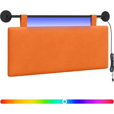 Maison Exclusive - Hängendes Kopfteil Mit LED Licht Orange Cordst