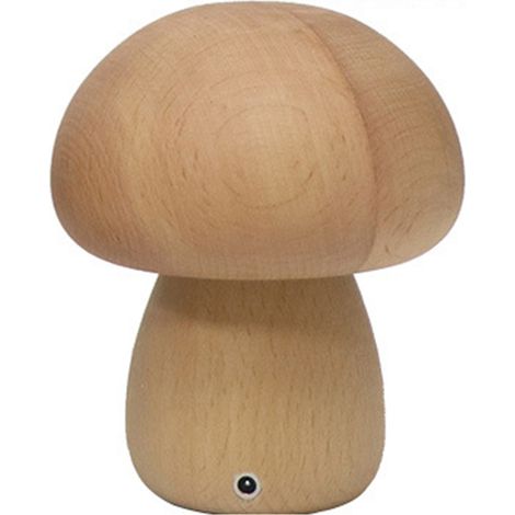 Veilleuse champignon rechargeable USB, luminosité réglable, beige, idéale pour la chambre ou le salon. (1/5)