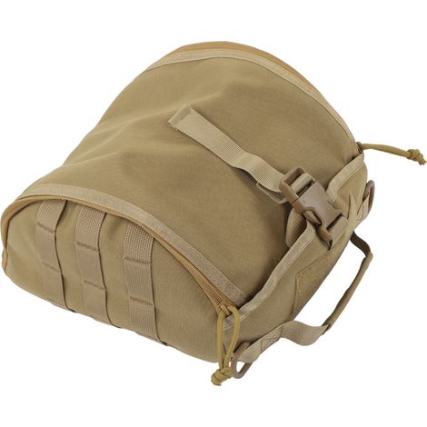 Sacoche de camping pour casque, sac de rangement et de transport multi-usage Molle, organisateur de casque de sport, couleur kaki (1/5)