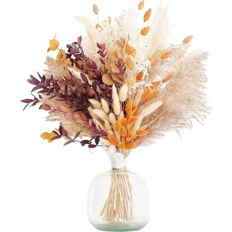 64 Pièces Bouquet Fleurs Sechees Naturelles Pampas Sechees (1/5)