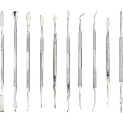 BUNTHAUS 10 stücke Edelstahl Wachs Schnitzer Spachtel Pick Set Ton Keramik Skulptur Werkzeuge