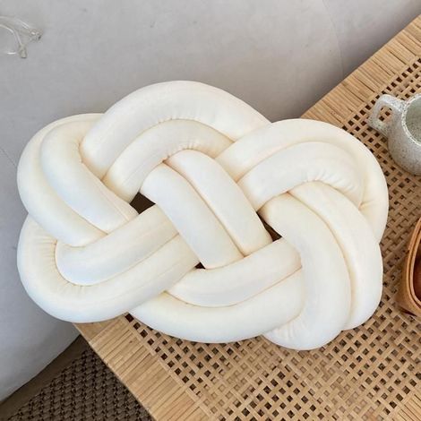 KLVGTIFS PU - Coussin décoratif tissé - Coussin en velours - Convient pour la chambre, les coussins de canapé - Blanc - 40 x 30 cm (1/5)
